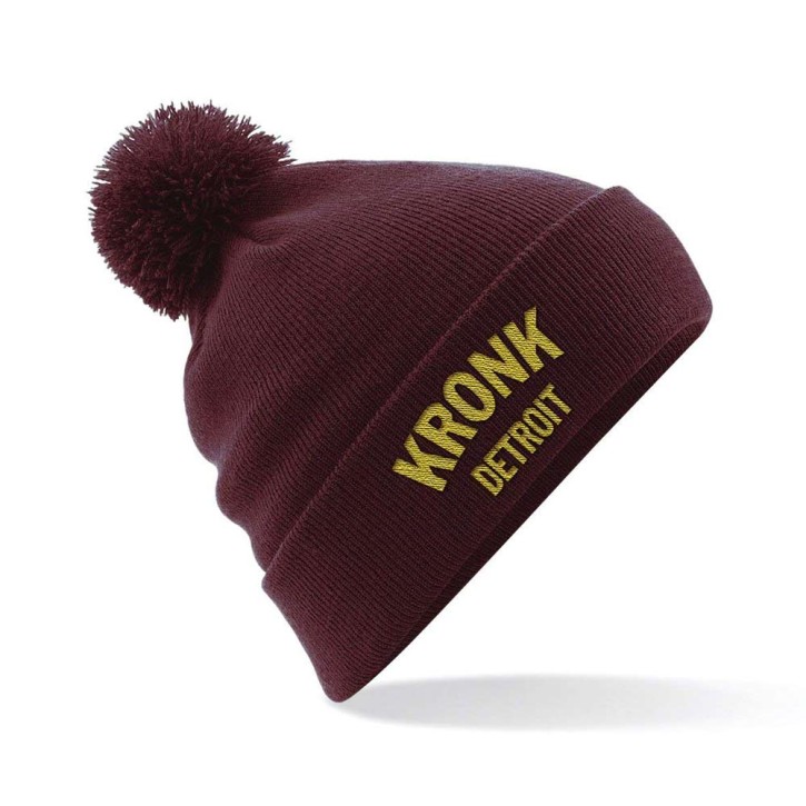 Kronk Detroit Bobble Ski Hat Burgundy
