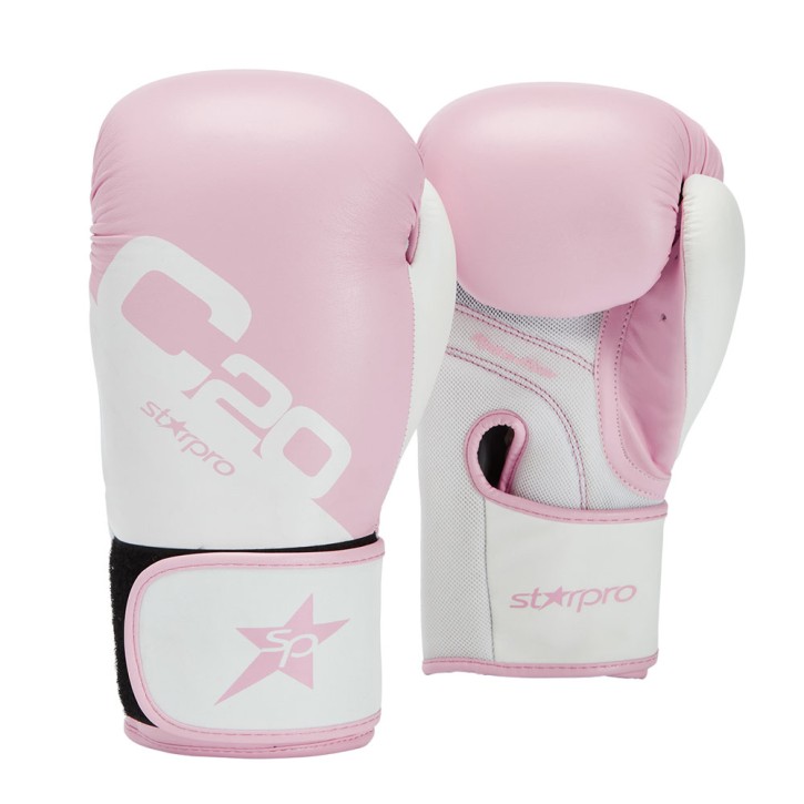 Sale Starpro C20 training boxing gloves pink white