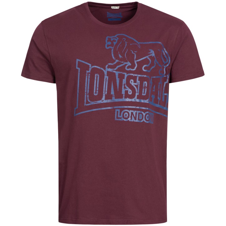 Lonsdale Langsett T-Shirt Vintage Oxblood