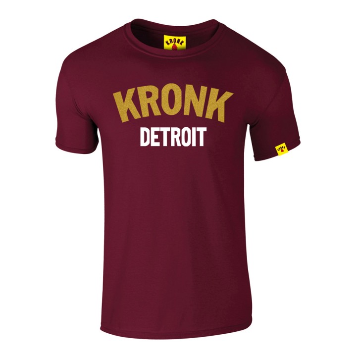 Kronk Detroit Gold Series Slim Fit T-Shirt Maroon