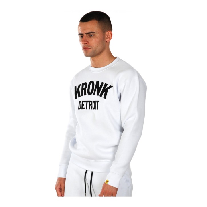 Kronk Detroit Applique Sweatshirt White
