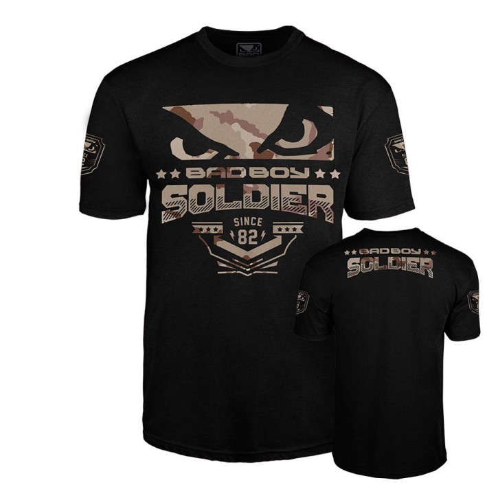 Bad Boy Soldier T-Shirt Black Desert Camo