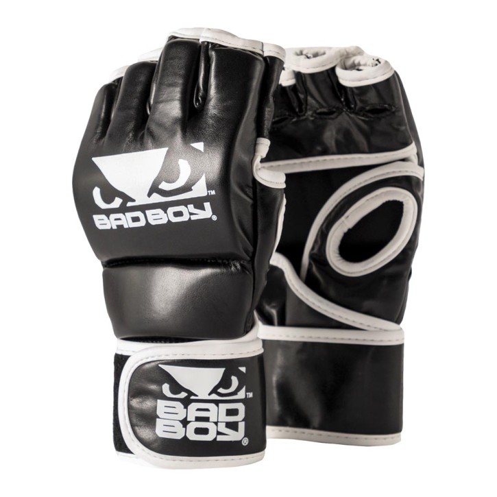 Bad Boy MMA Gloves No Thumbs Black White