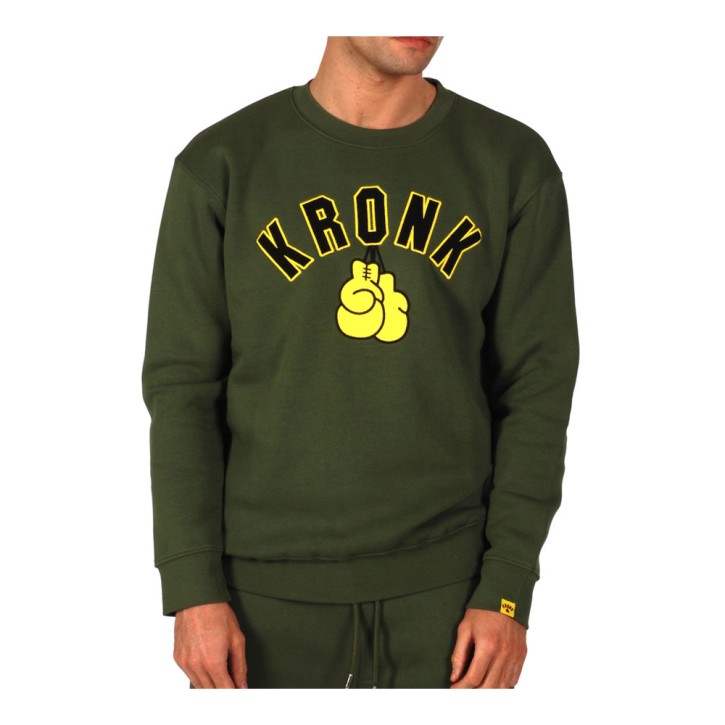 Kronk Gloves Applique Sweatshirt Military Green