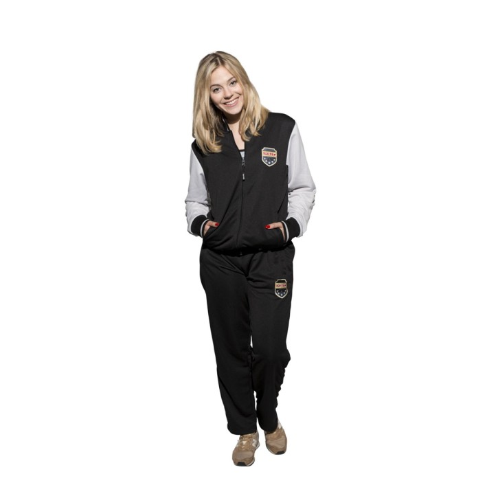 Top Ten Coat Of Arms Tracksuit Black Silver