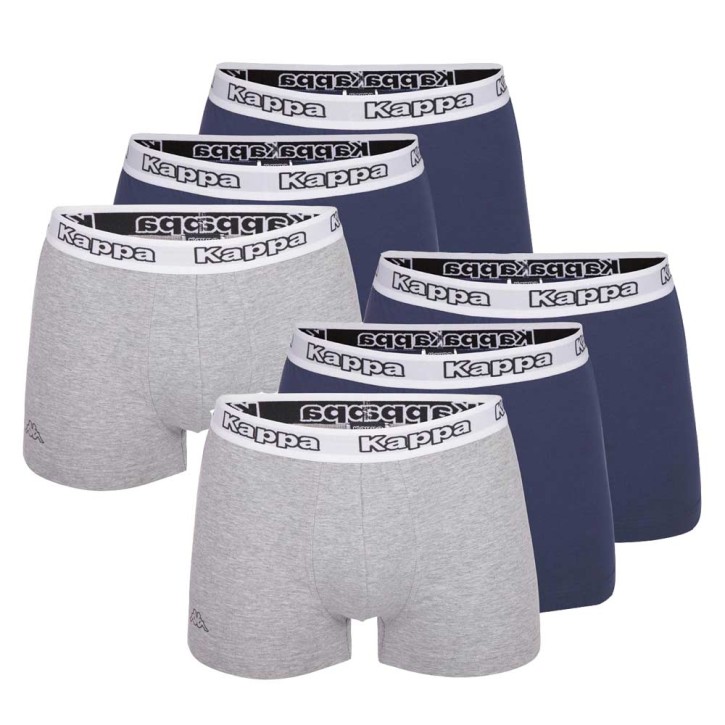 Kappa Cedrick 3 Retropants Boxer Shorts Pack of 6 Gray Navy