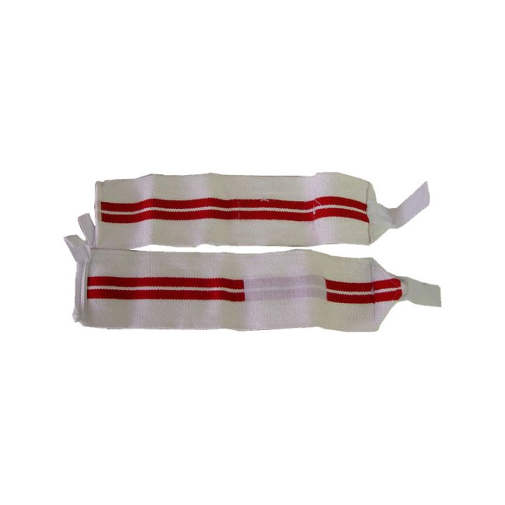 Handgelenksbandagen Wristbands Elastisch White Red