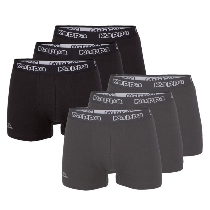 Abverkauf Kappa Tsuna 3 Retropants Boxershorts 6er Pack Black Asphalt