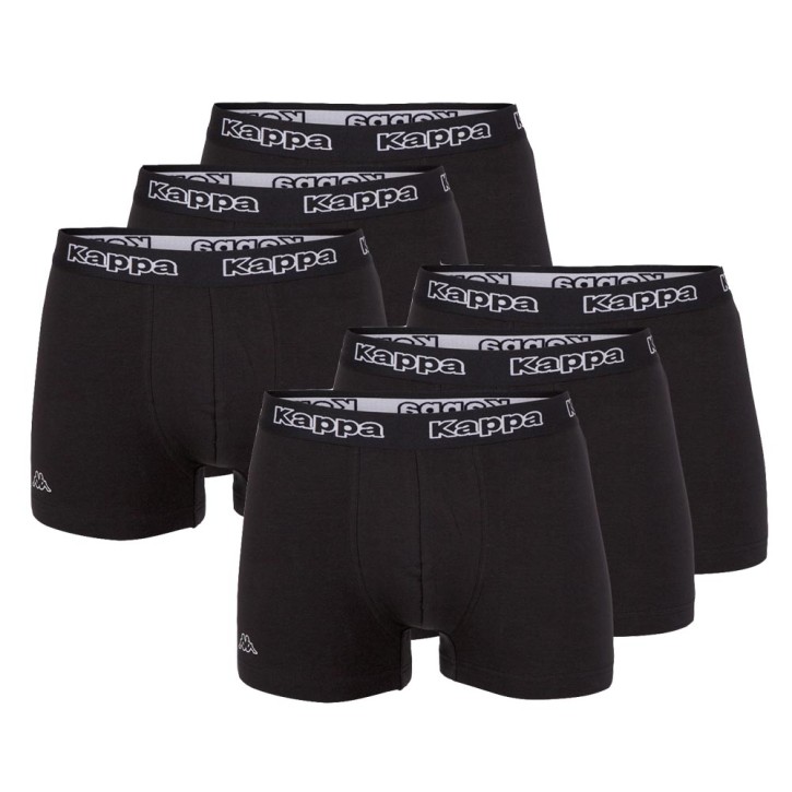 Kappa Tsuna 3 Retropants Boxer Shorts Pack of 6 Black