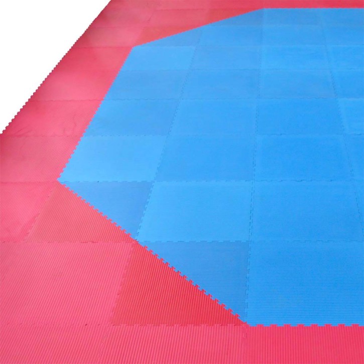 Phoenix Octagon Set für 8x8m Blue Red Kampfsportmatten