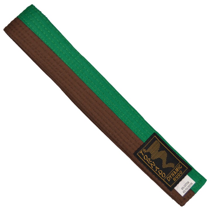 Phoenix Budo Belt Green Brown Divided in the middle