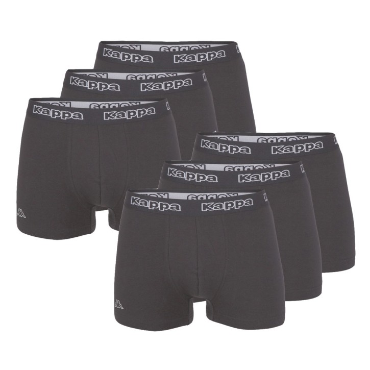 Kappa Tsuna 3 Trunks Boxer Shorts Pack of 6 Asphalt
