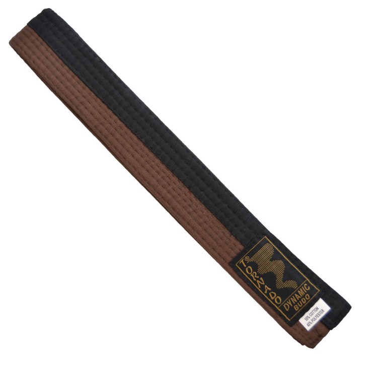 Phoenix Budo Belt Brown Black Divided in the middle