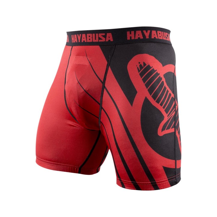 Sale Hayabusa Recast Compression Shorts Red Black L
