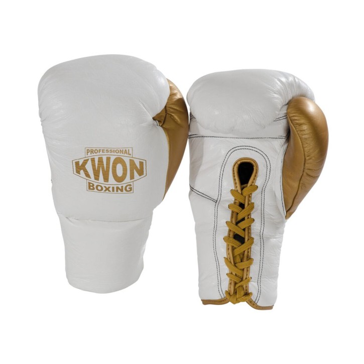 Kwon Professional Boxhandschuh schnürung White Gold