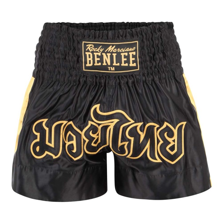 Benlee Goldy Muay Thai Shorts Schwarz Gold