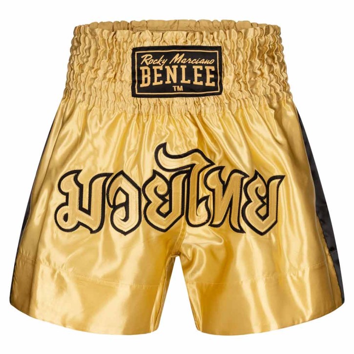 Benlee Goldy Muay Thai Shorts Gold Schwarz