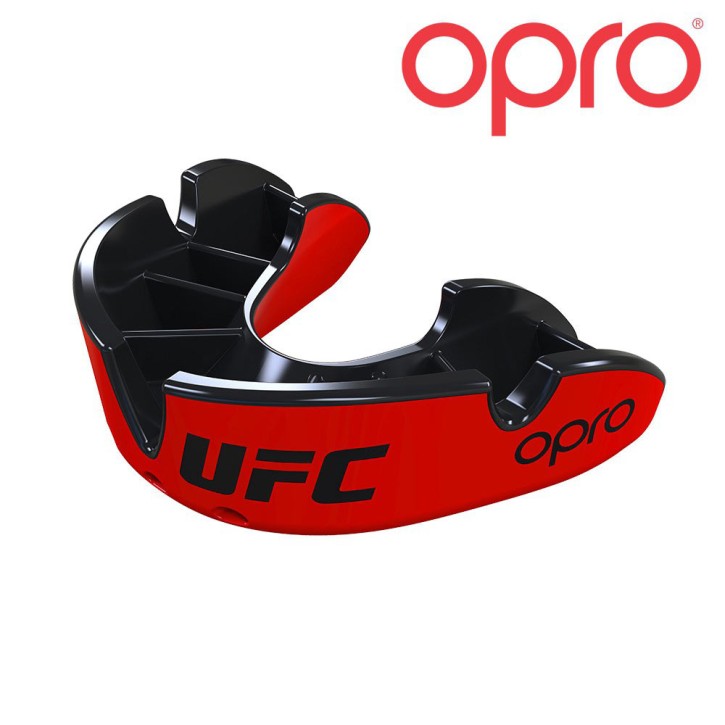 Opro UFC Silver Zahnschutz Red Black