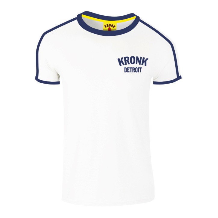 Kronk Detroit Small Logo Appl. White slim fit t-shirt