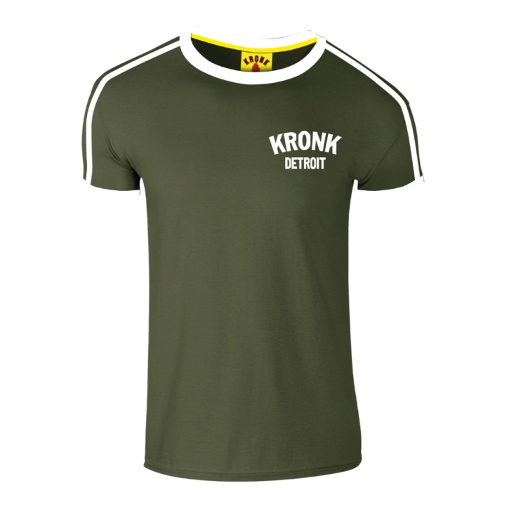Kronk Detroit Small Logo Appl. Slimfit T-Shirt Military Green