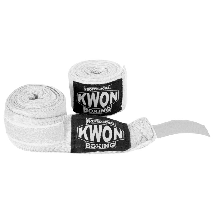 Kwon Professional Boxing Bandagen White unelastisch