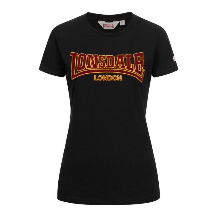 Lonsdale Ribchester Frauen  T-Shirt Schwarz
