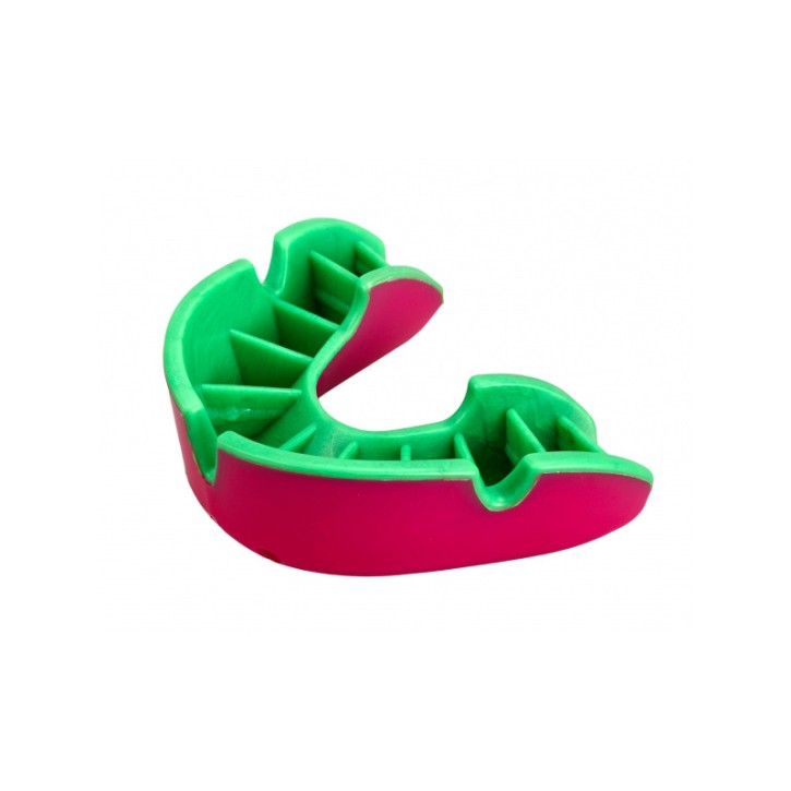 OPRO Mouthguard Silver pink Green