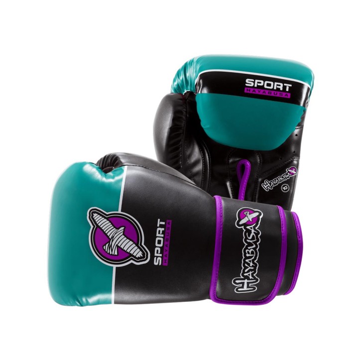 Hayabusa Sport 10oz Gloves Black Teal Purple