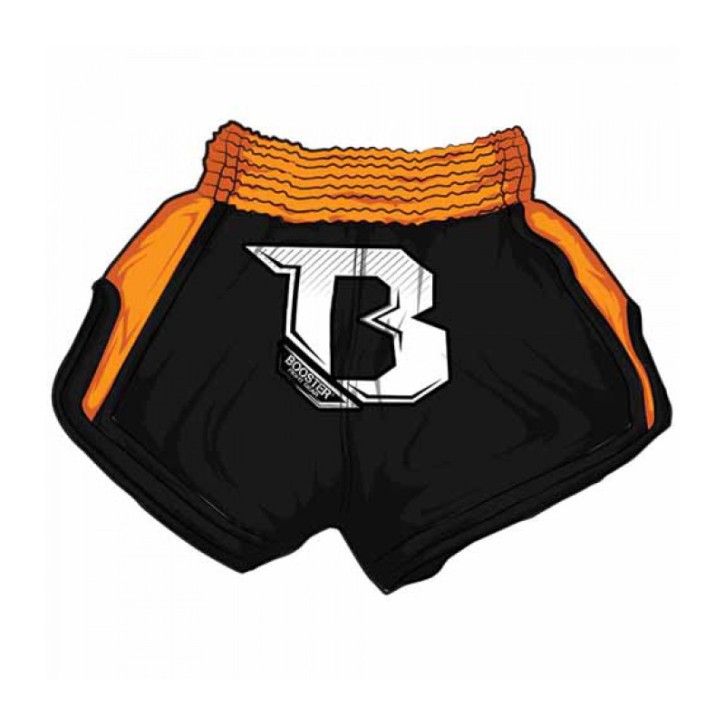 Booster TBS Air Thaiboxing Fightshorts Black Neon Orange