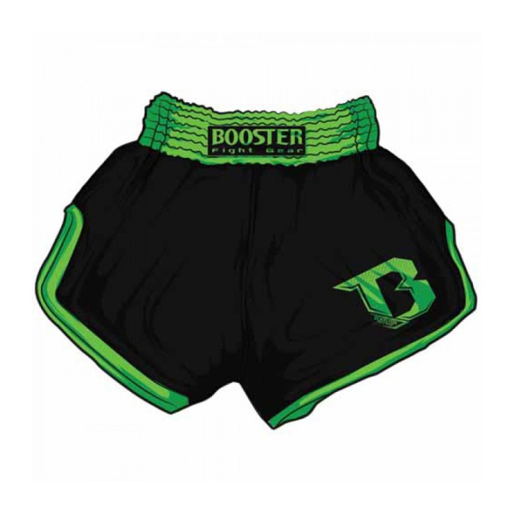 Sale Booster TBS Retro V2 Thaiboxing Fightshorts Black Green