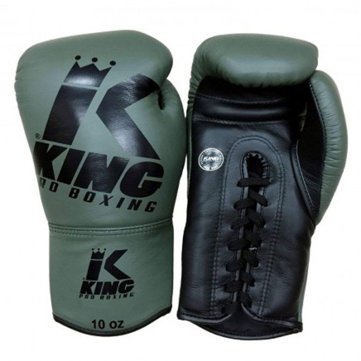 King Pro Boxing Boxing Gloves Laces 3 Green Black