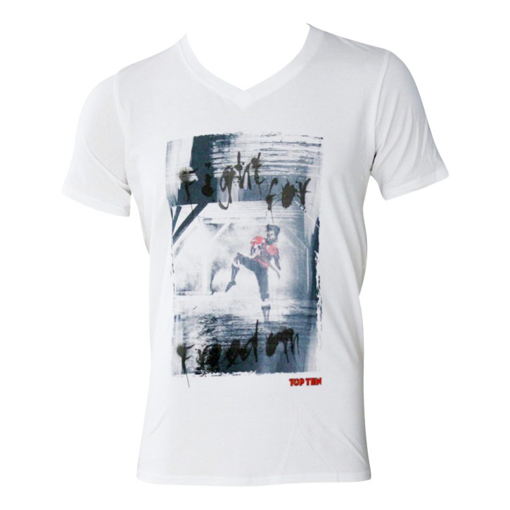 Top Ten Andreas Hofer T-Shirt V Kragen White