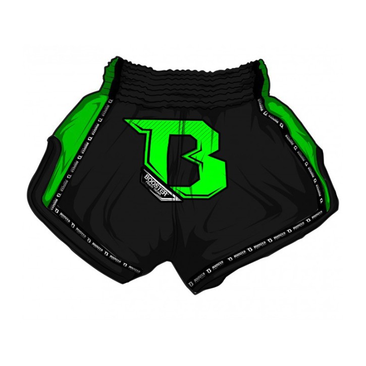 Booster TBT Pro 2 Thaiboxing Fightshorts Black Neon Green