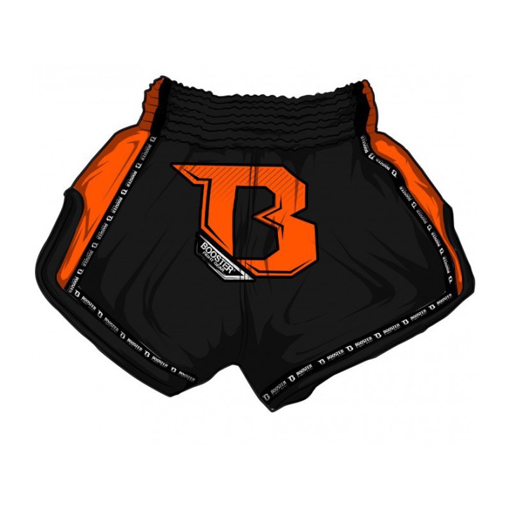 Abverkauf Booster TBT Pro 2 Thaiboxing Fightshorts Black Neon Orange L