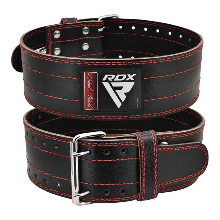RDX RD1 Power Weightlifting Belt Leather Red