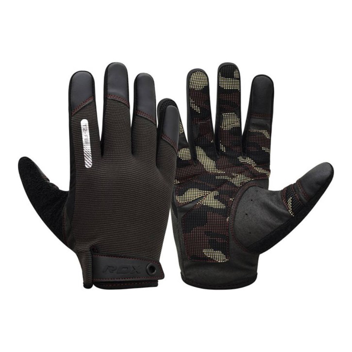 RDX T2 Full Finger Fitness Gloves Camo Brown