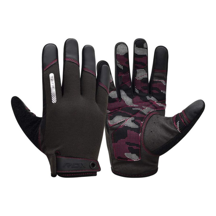 RDX T2 Full Finger Fitness Gloves Camo Pink