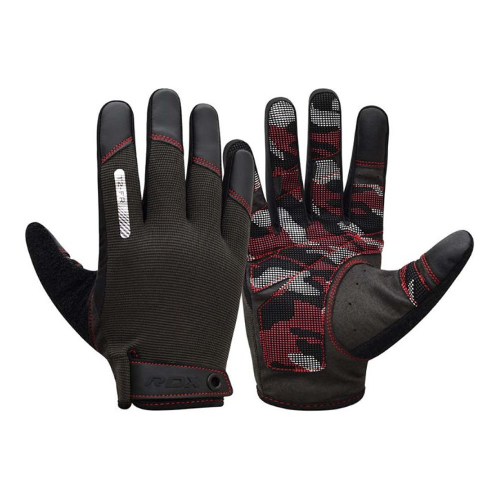 RDX T2 Full Finger Fitness Gloves Camo Red