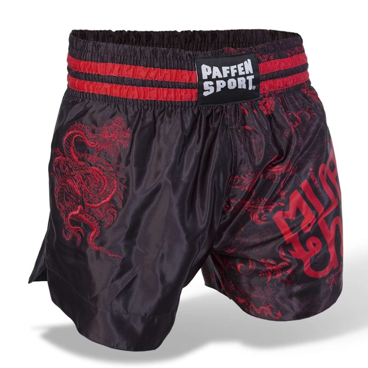 Paffen Sport Thai Pants Black Red Dragon