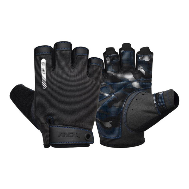 RDX T2 Weightlifting Gloves Camo Blue