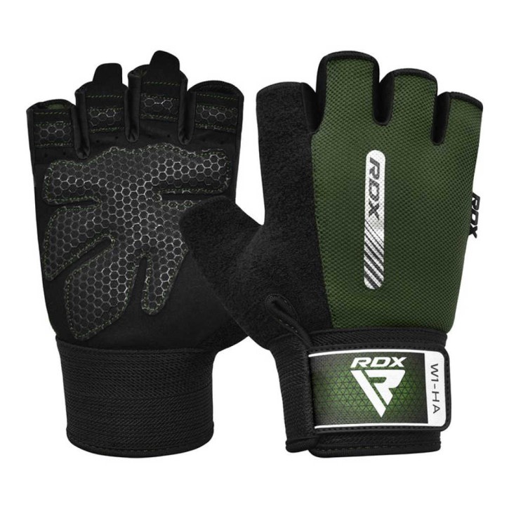 RDX W1 Weightlifting Gloves Green