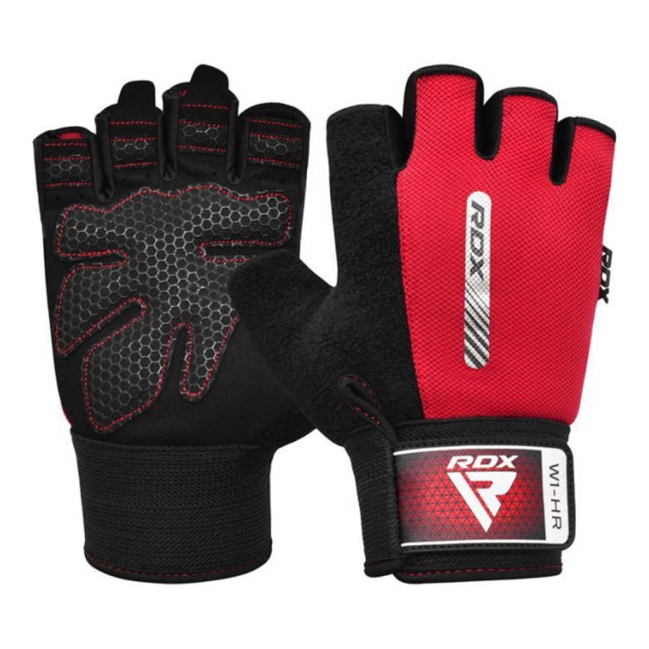 RDX W1 Weightlifting Gloves Red