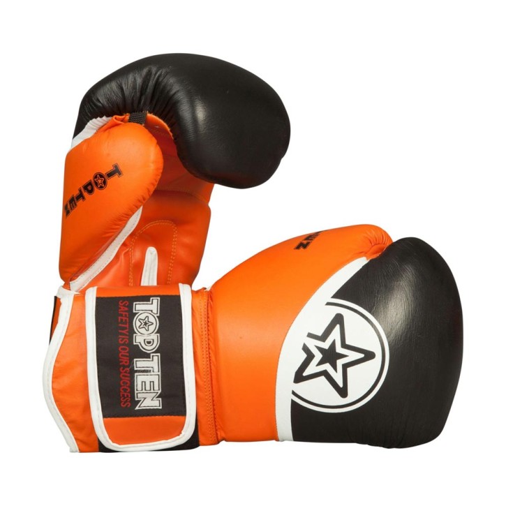 Top Ten Thai Boxing Gloves Black Orange