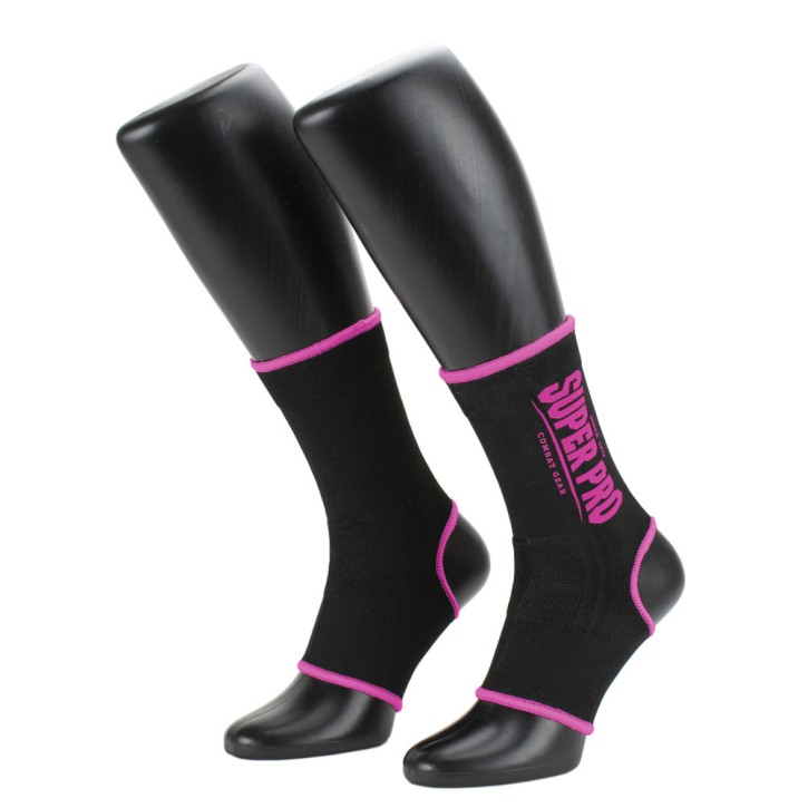 Super Pro Ankle Guards Black Pink