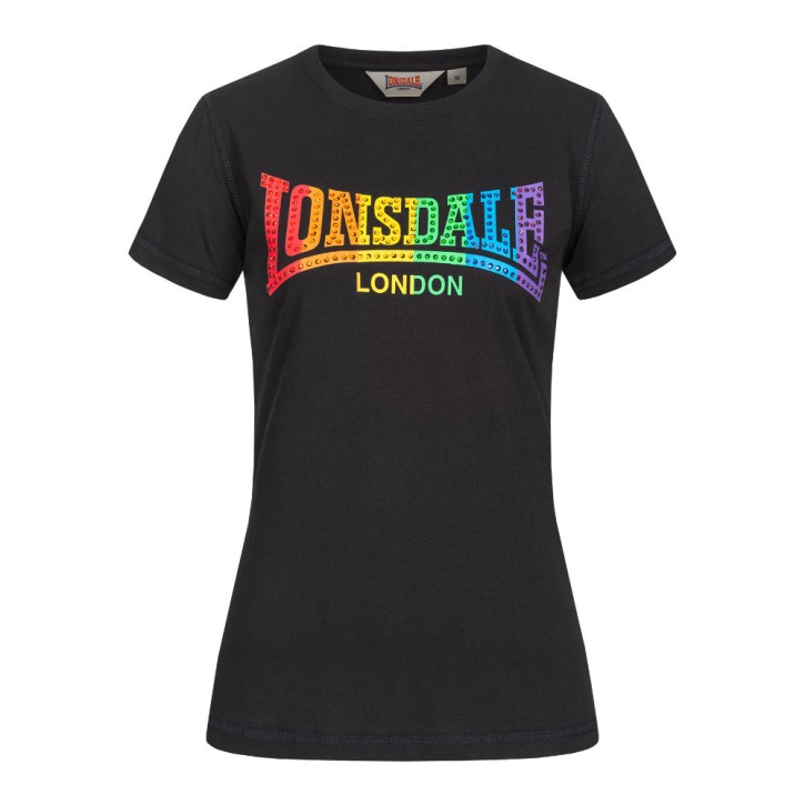 Lonsdale Happisburg Frauen T-Shirt Schwarz