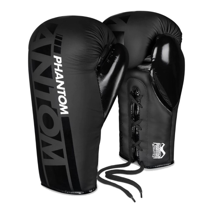 Phantom Apex laced boxing gloves black