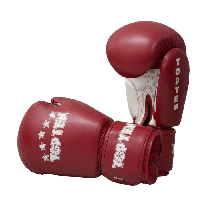 Top Ten R2M 2016 Boxing Gloves Red White 10oz