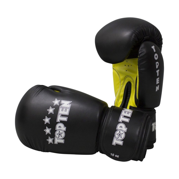 Top Ten R2M 2016 Boxing Gloves Black Yellow 10oz