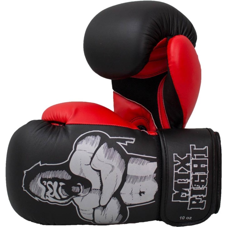 Top Ten Mixfight Gorilla XLP Boxing Gloves Black Red
