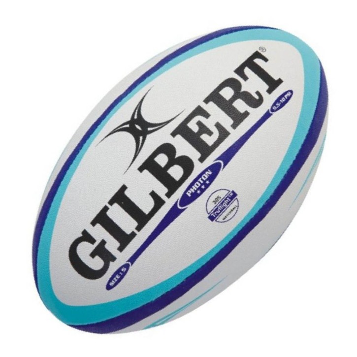 Gilbert Rugby Ball Photon Sky Blue Size 5